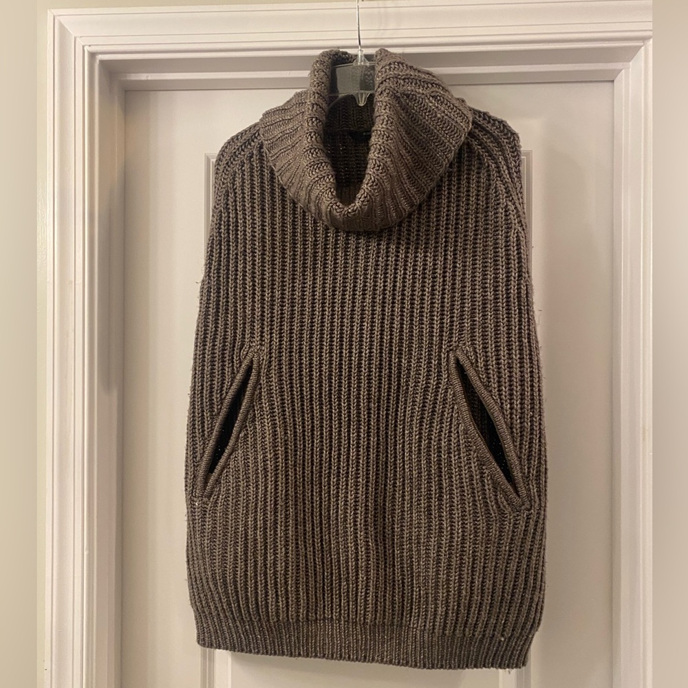 BCBG Maxazria Harvey Wool Cape Poncho in Grey Dusk OS